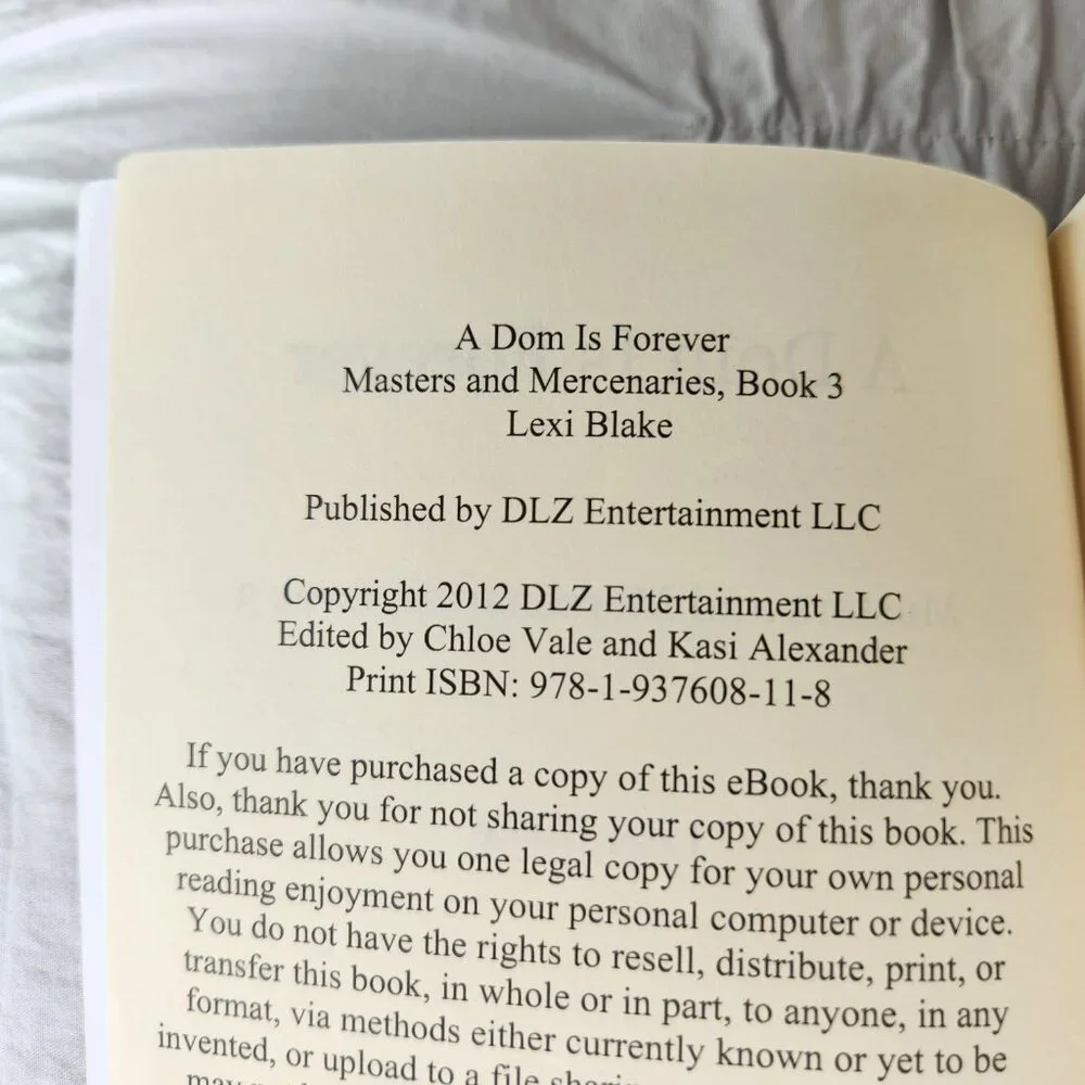 🌶Like New A Dom is Forever by Lexi Blake Paperback Spicy Romance OOP 1st Ed